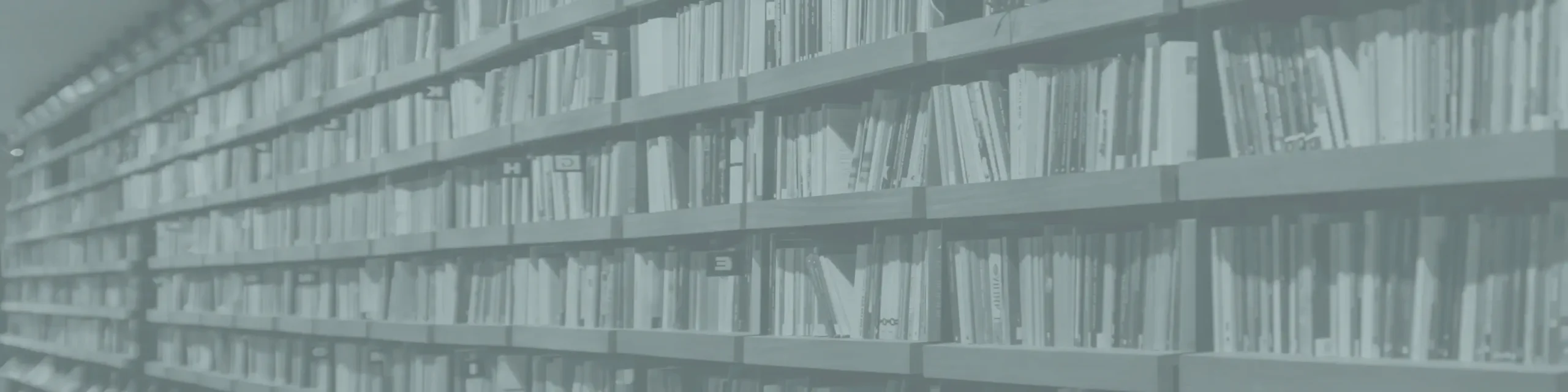a bookshelf in a library