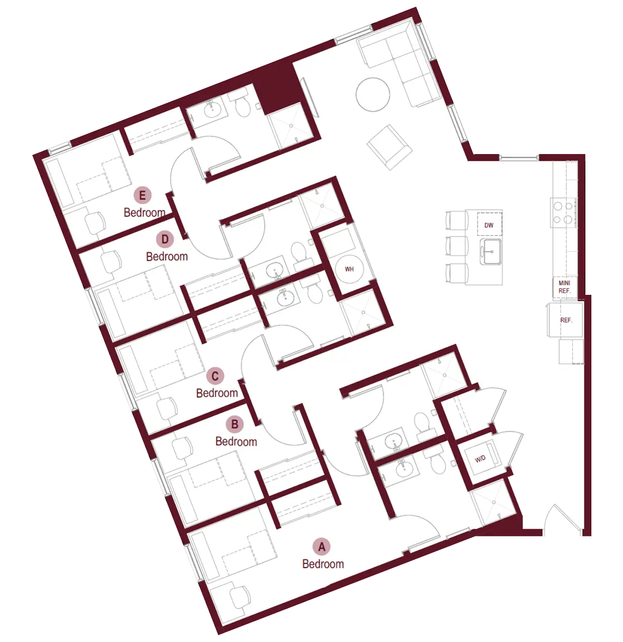 5x5 A floor plan