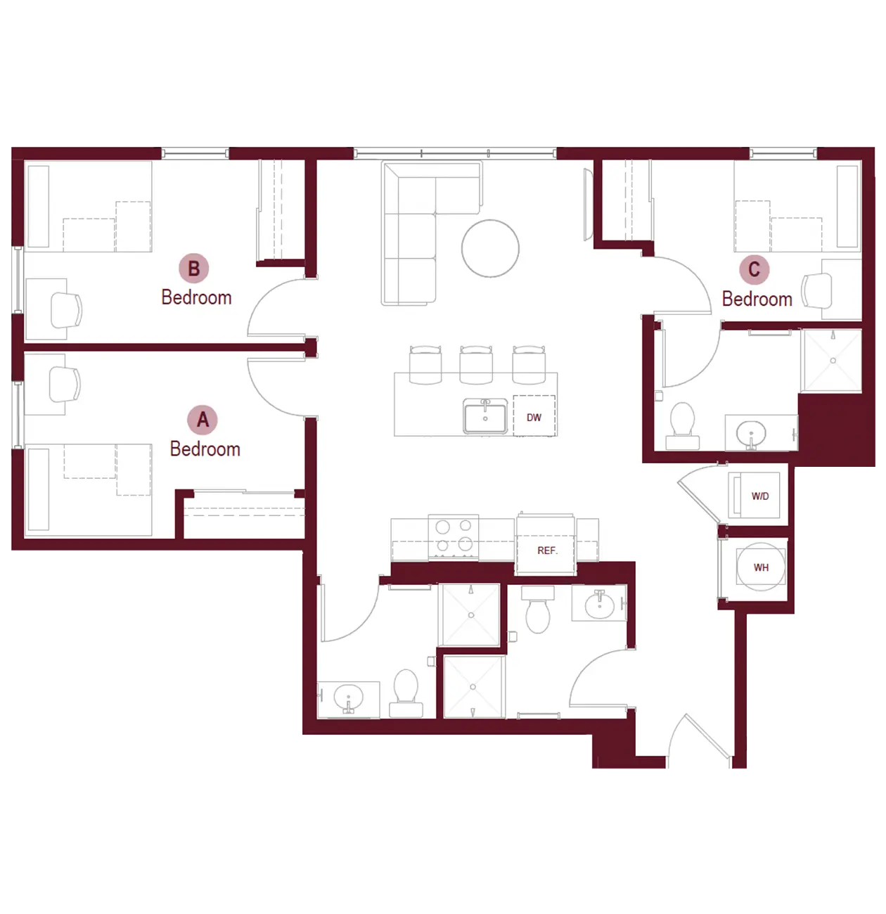 3x3 A floor plan