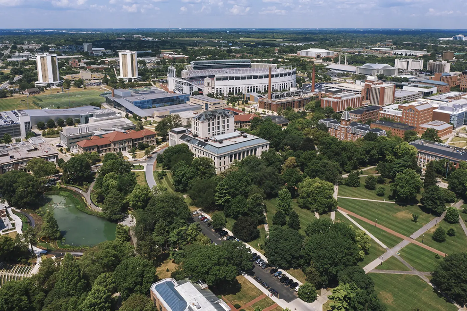 aerial view of Columbus