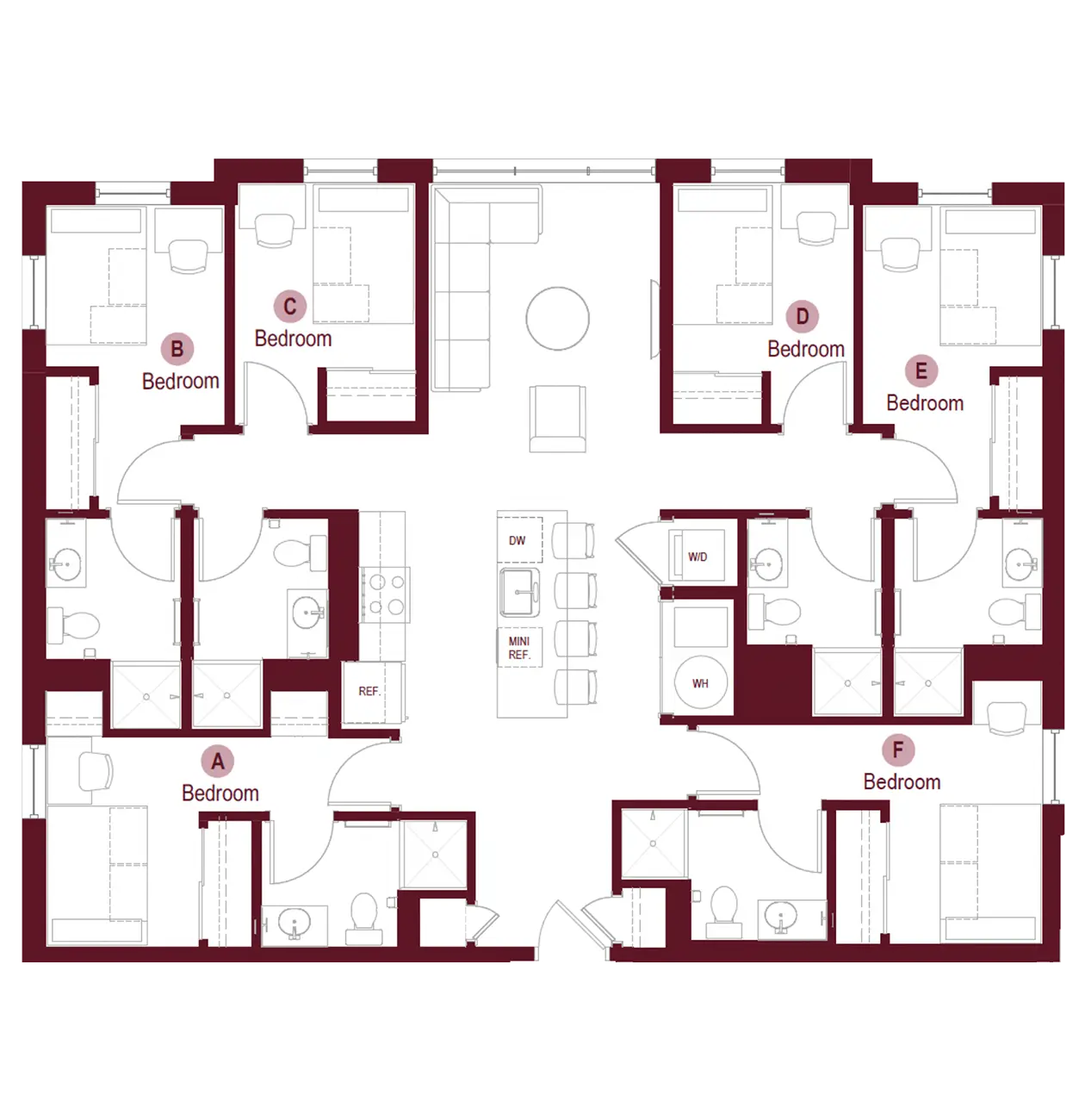 6x6 A floor plan