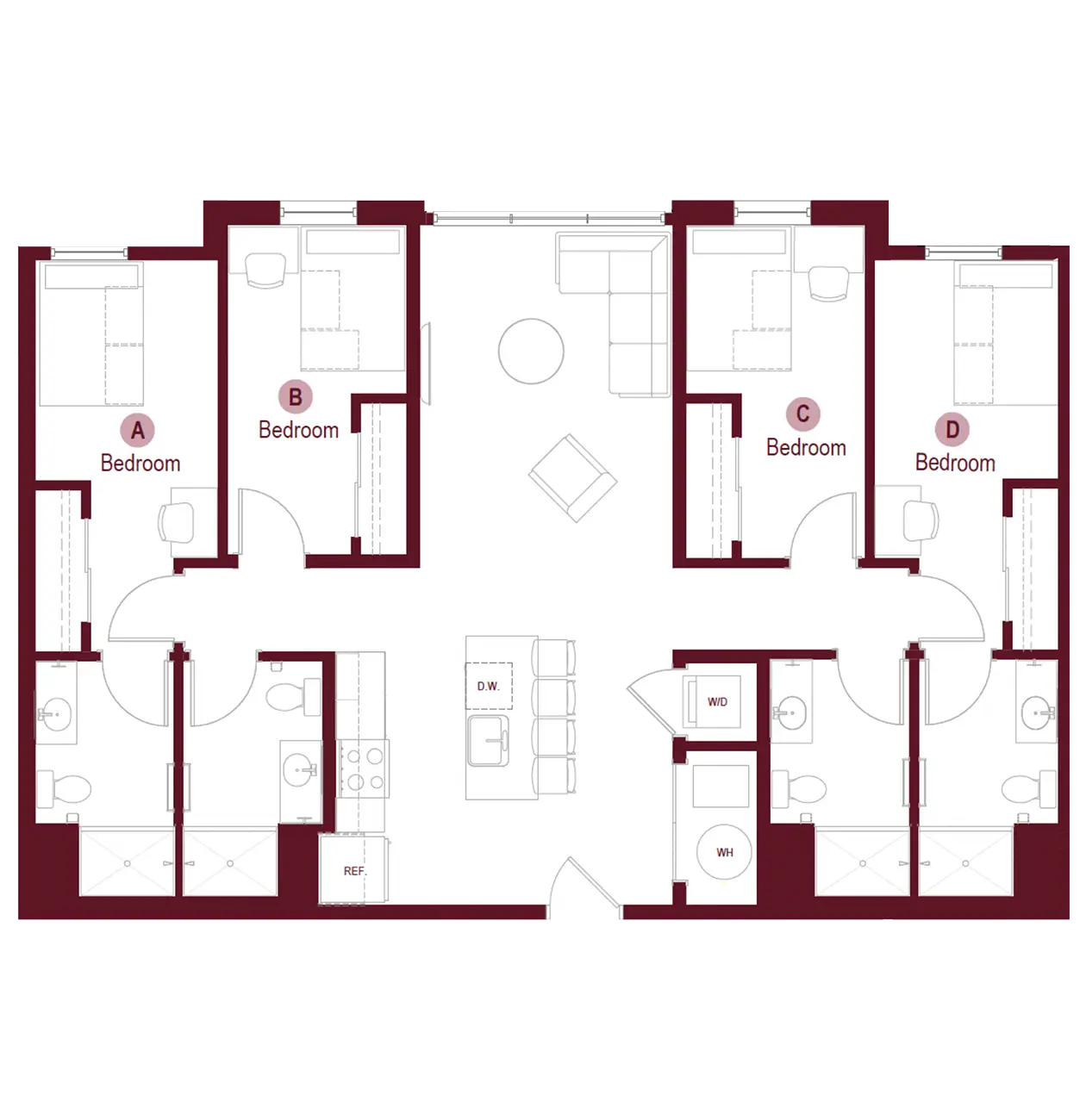 4x4 A floor plan